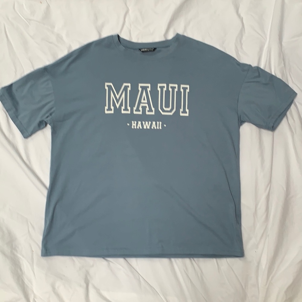 blue shein shirt